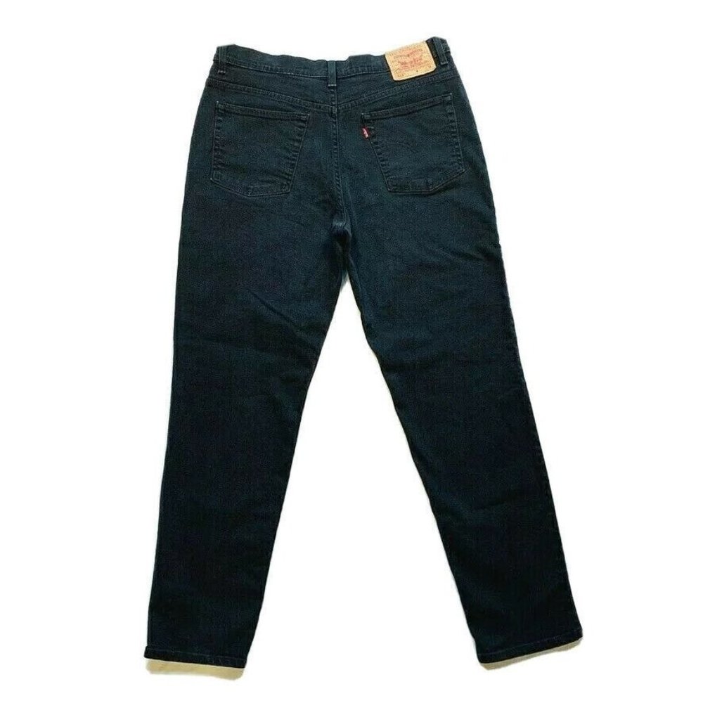 Vintage Levis 512 Mom Jeans Womens 14 MIS Slim Fit Tapered Leg Stretch Black NEW